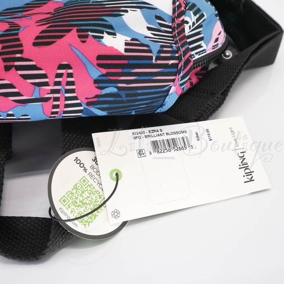 NWT Kipling KI2420 Ezra Small Backpack Travel Bag Polyester Brilliant Blossoms main image 5